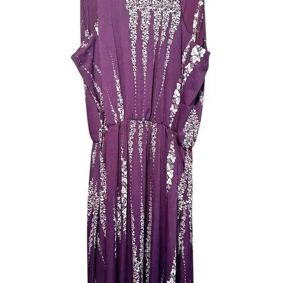 Jon & Anna Womens Floral Sleeveless Maxi Dress Purple White Large Fairy Bohemian - Picture 9 of 13
